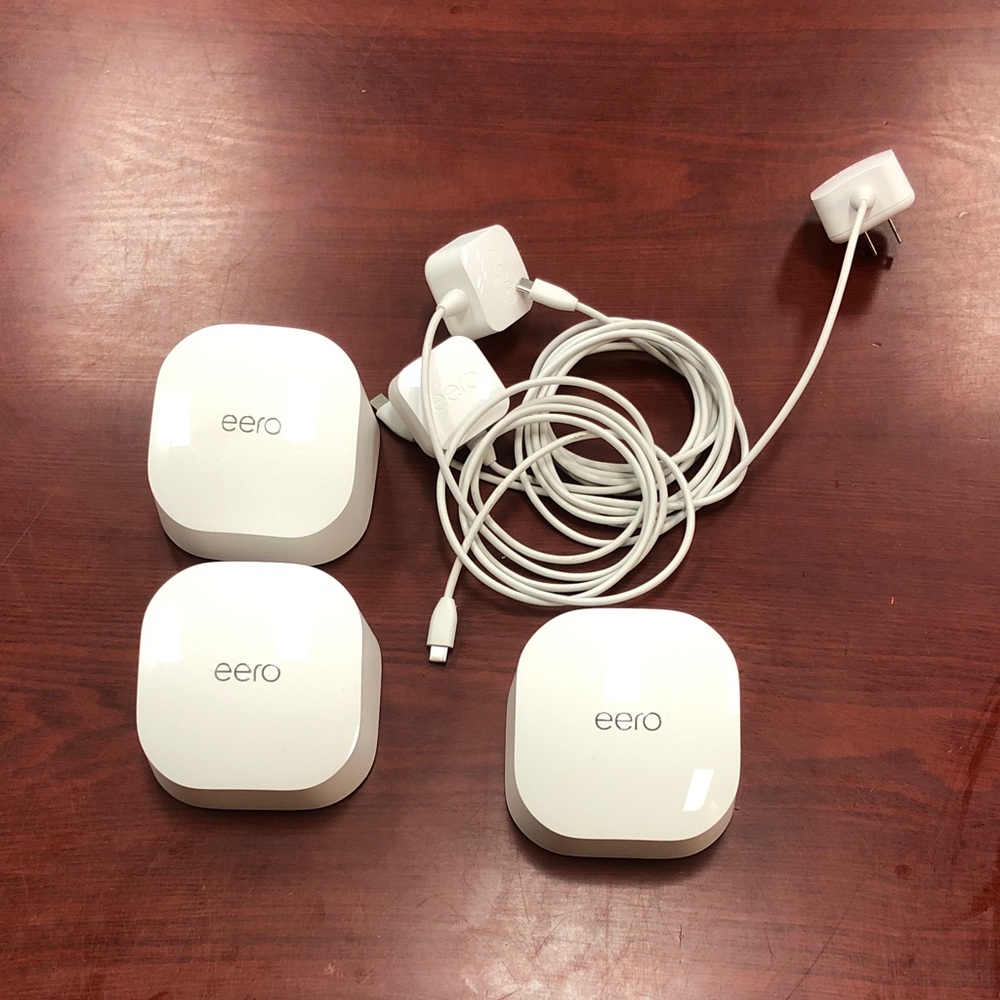 Eero 6 White Wi-Fi Units with Cables